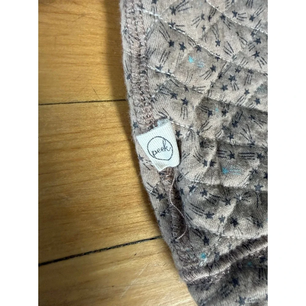 Peek Kids quilted shooting star printed two piece infant outfit